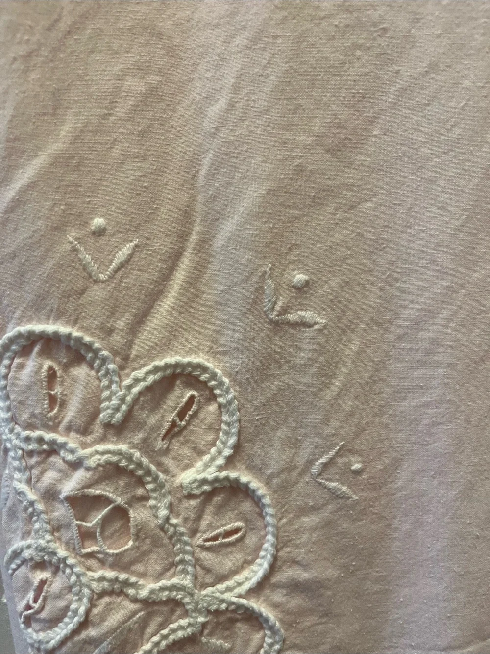 Vintage Battenburg Embroidered Duvet